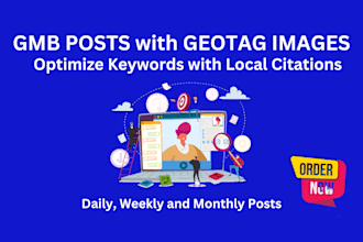 create gmb posts with geotagged images and local citations