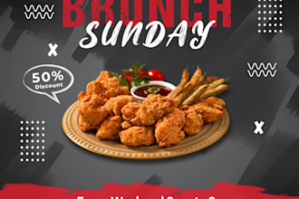 design creative food poster, party poster and much more