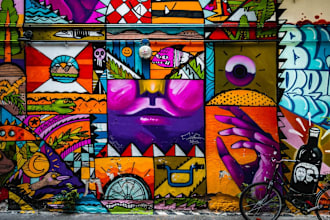 design professional wall art, doodles, decal art works on wall