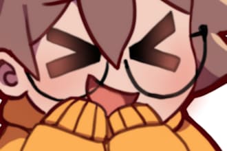draw you emotes in a cute animestyle