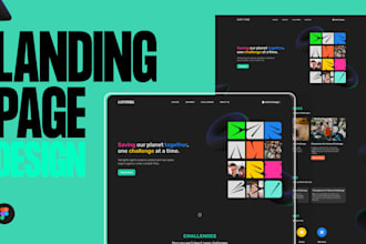 design figma landing page and saas landing page