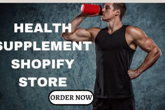 design health supplement shopify store fitness nutrition weight loss website