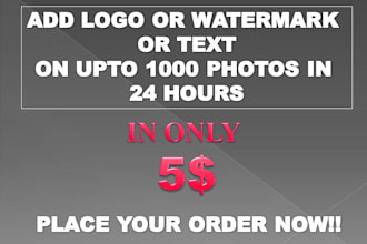 add logo, watermark or text on upto 1000 images