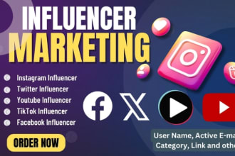 do influencer research for instagram, facebook, twitter