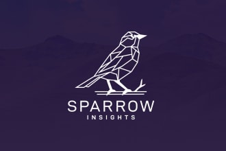 create a polygonal and geometric logo design