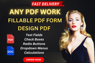 create editable PDF file or design fillable PDF form