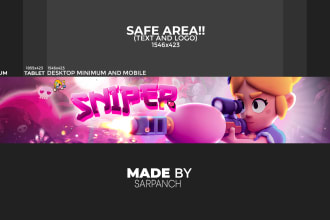 design you a professional brawl stars banner and channel art