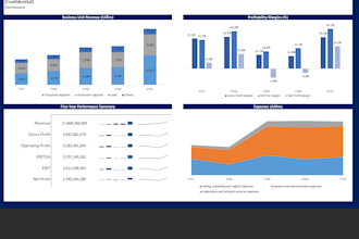 provide financial ratio analysis and dashboard