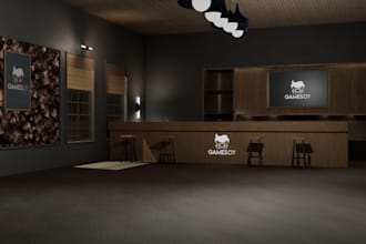 create 3d low poly game environment or level design