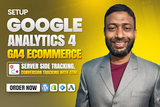 setup google analytics 4, ecommerce tracking, ga4 server side tracking, GTM