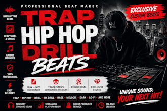 produce hard hitting trap, drill and hip hop beats