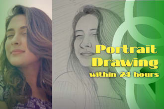 draw pencil portrait drawing from your photo