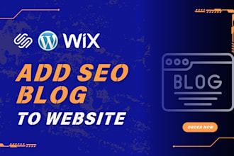 add SEO blog to squarespace website, wix site, wordpress, elementor website