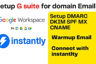 setup professional google workspace business email and connect with instantly