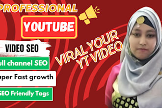 youtube channel SEO and video optimization for top ranking