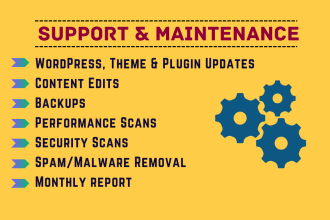 provide maintenance and support for your wordpress website