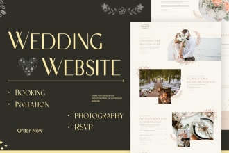 design wedding website with rsvp form and guest management
