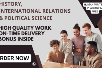 do research and write essay on political science and international relations