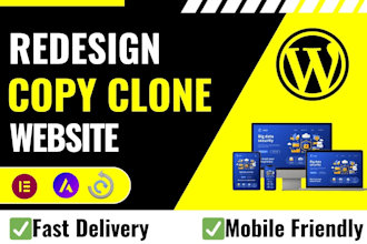 copy clone wordpress duplicate website, and redesign website
