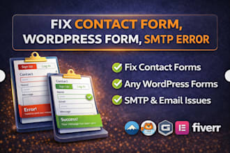 create or fix contact form 7, gravity form, elementor form