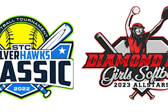 do awesome modern sports, softball logo for you with my own creativity