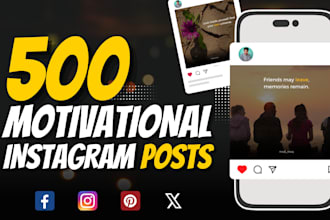 design 500 motivational and inspirational quotes post for social media