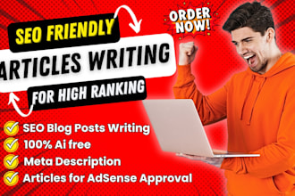 write SEO friendly articles for google adsense approval and website ranking