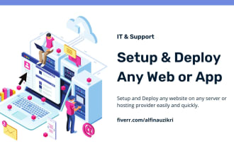 help you to setup, deploy and install or hosting website