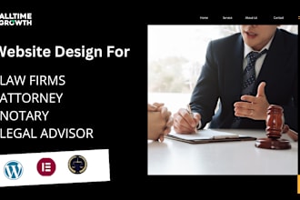 design attorney, lawyer, law firm website in wordpress