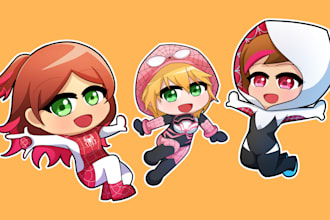 draw cute chibi art, character, illustration