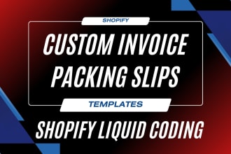 create shopify custom invoice and packing slip template for your shopify store