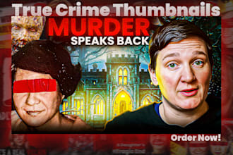 create eye catching true crime youtube thumbnail