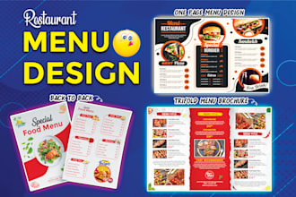design amazing food menu or price list