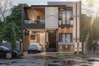 design house 3d exterior modelling, rendering and walkthrough animation