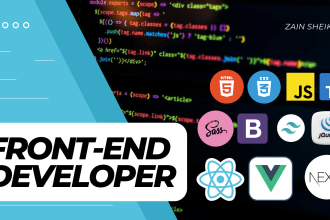 be your front end web developer using react js, next js or vue js