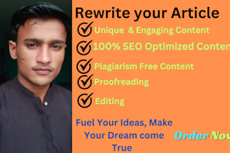rewrite articles, blogpost or text