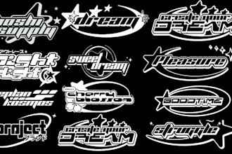 do custom y2k streetwear logo that is great for your name or brand