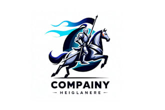 give you high quality knight race mascot logo design with express delivery