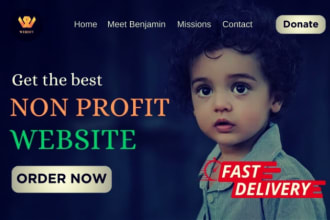 build ngo charity website, non profit website, fundraising website, nonprofit