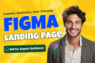 do website landing page, saas landing page or any landing page design figma