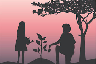 do stencil art and silhouette