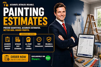 do detailed paint material takeoff and cost estimate