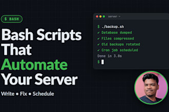 write or fix bash scripts to automate your linux tasks