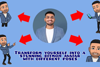 transform your pictures into bitmoji avatars with background