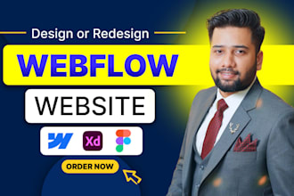 design and develop a responsive website on webflow or wix, figma to webflow