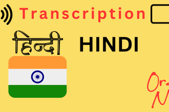 hindi transcription audio and video