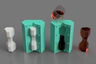 design a mold for any stl file and can 3d print if needed