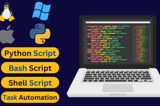 write bash, shell and python automation script