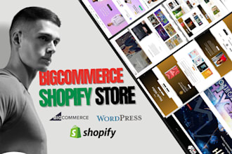 design or redesign your shopify store  bigcommerce website