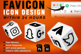 design vector 2d logo, icon, favicon for printing in 24hours